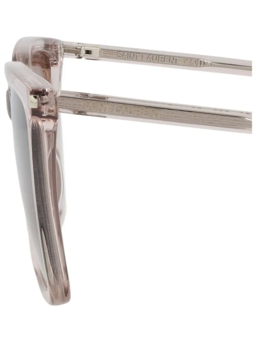New Saint Laurent Women's Sunglasses Square Rectangle Acetate Frame Nude Nude
